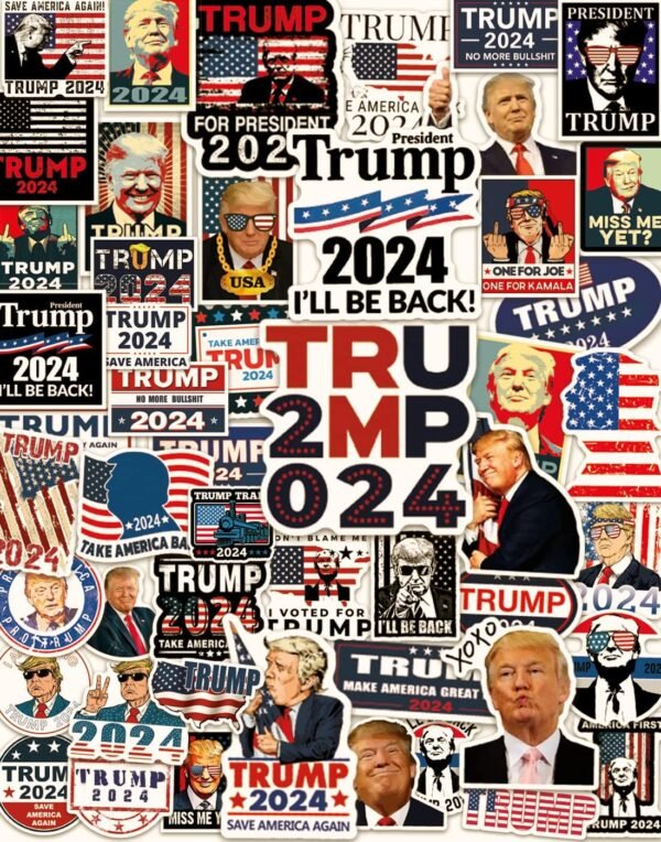 100 Pack Trump 2024 Stickers - Show Your Support!