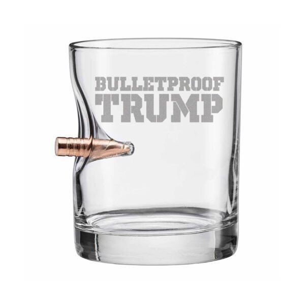 Bulletproof Trump Rocks Glass - Made in USA