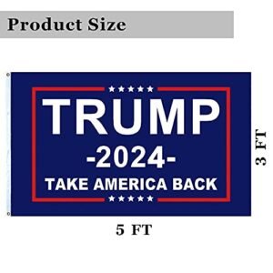 Donald Trump 2024 Flags - Take America Back, 2 Pack