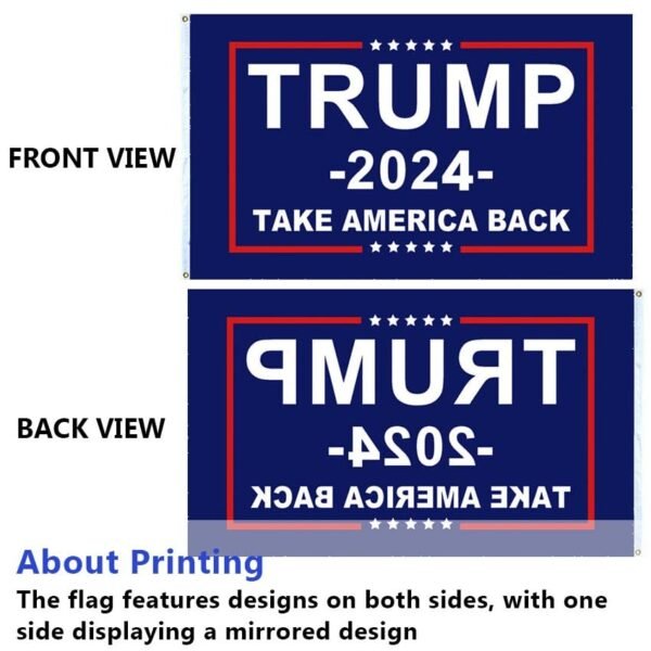Donald Trump 2024 Flags - Take America Back, 2 Pack
