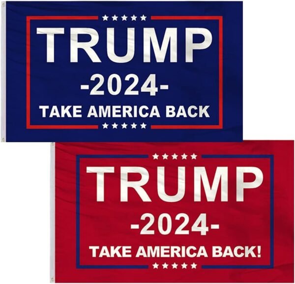 Donald Trump 2024 Flags - Take America Back, 2 Pack