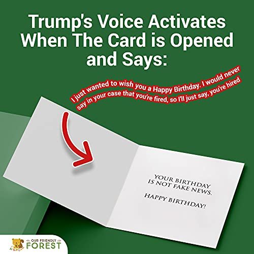 Donald Trump Talking Birthday Card - Hilarious Green Gift