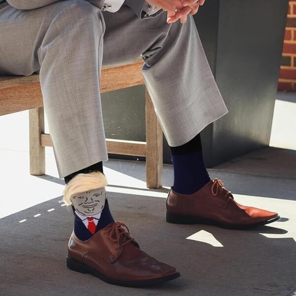 Funny Trump Hair Socks - Unisex Novelty Gift 2024
