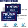 Heavy-Duty Trump 2024 Flag - UV Protected, Double-Sided!