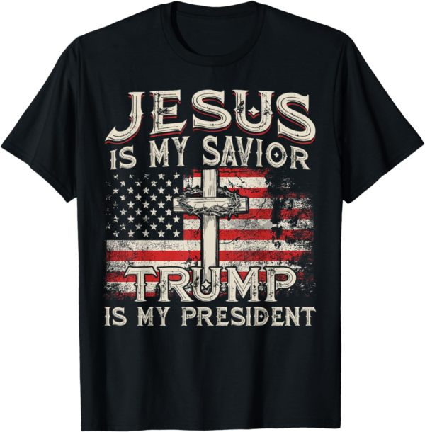 Patriotic Jesus & Trump Men's T-Shirt - Classic Fit