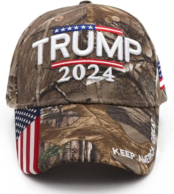 Trump 2024 Camo Hat - MAGA Adjustable Cap