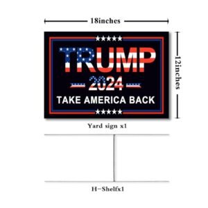 Trump 2024 Double-Sided Yard Sign - Durable & Weatherproof