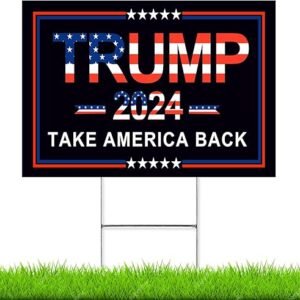 Trump 2024 Double-Sided Yard Sign - Durable & Weatherproof