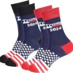 Trump 2024 Let's Go Brandon Funny Patriotic Socks