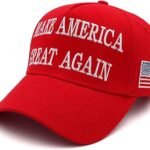 Trump 2024 MAGA Hat with USA Flag Embroidery