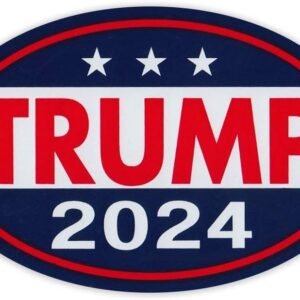 Trump 2024 Oval Magnet - Bold Blue Campaign Sticker